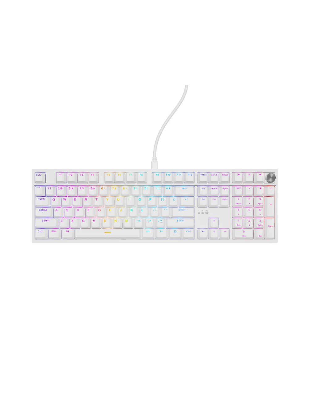 Genesis Thor 404 | Mechanical Gaming Keyboard | Wired | US | White | USB | Gateron Yellow Pro