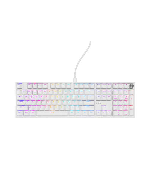 Genesis Thor 404 | Mechanical Gaming Keyboard | Wired | US | White | USB | Gateron Yellow Pro