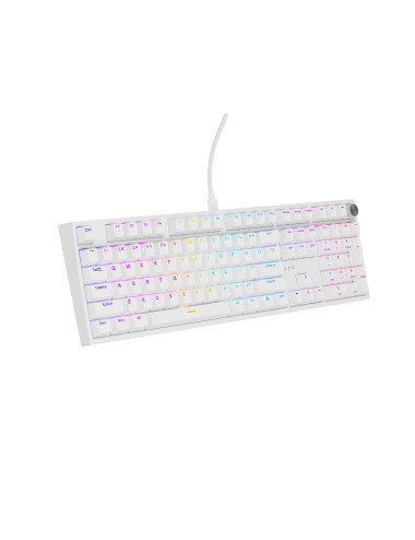 Genesis Thor 404 | Mechanical Gaming Keyboard | Wired | US | White | USB | Gateron Yellow Pro