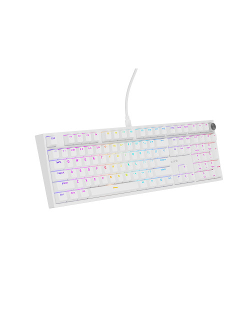Genesis Thor 404 | Mechanical Gaming Keyboard | Wired | US | White | USB | Gateron Yellow Pro