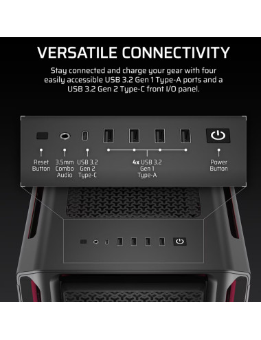 Corsair PC Case | iCUE LINK 5000T LX RGB | Black | Mid-Tower | Power supply included No