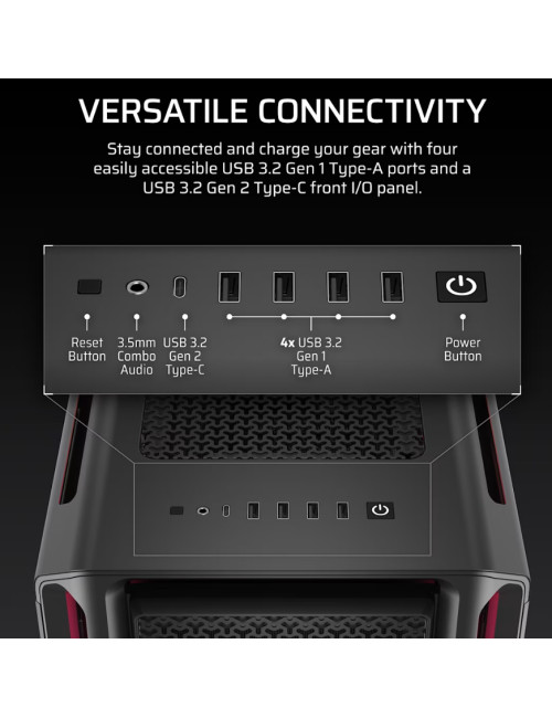 Corsair PC Case | iCUE LINK 5000T LX RGB | Black | Mid-Tower | Power supply included No