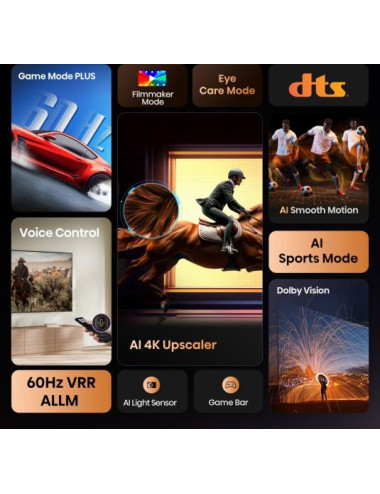 Hisense UHD Smart TV | 50A6Q | 50" | Smart TV | VIDAA OS | UHD | Black