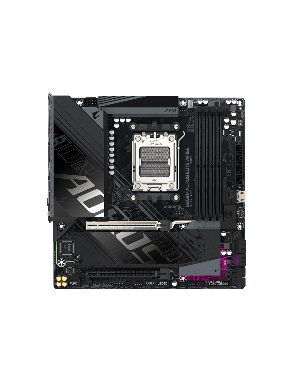 Gigabyte B850M A ELT WF6E | Processor family AMD | Processor socket AM5 | DDR5 | Supported hard disk drive interfaces SATA, M.2 