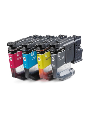 Brother LC521VAL | Ink Cartridge | Black, Cyan, Magenta,Yellow