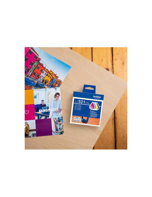 Brother LC521VAL | Ink Cartridge | Black, Cyan, Magenta,Yellow