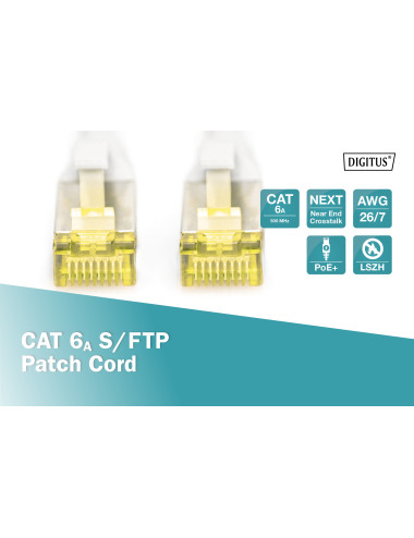 Digitus CAT 6A S/FTP | Patch cord | Length 15 m | Grey