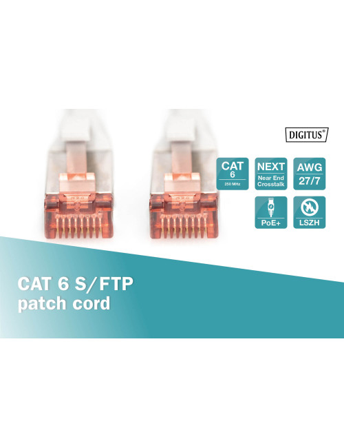 Digitus CAT 6 S/FTP | Patch cord | Length 20 m | Grey