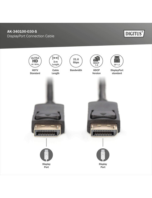 Digitus Connection Cable | DisplayPort to DisplayPort | 3 m