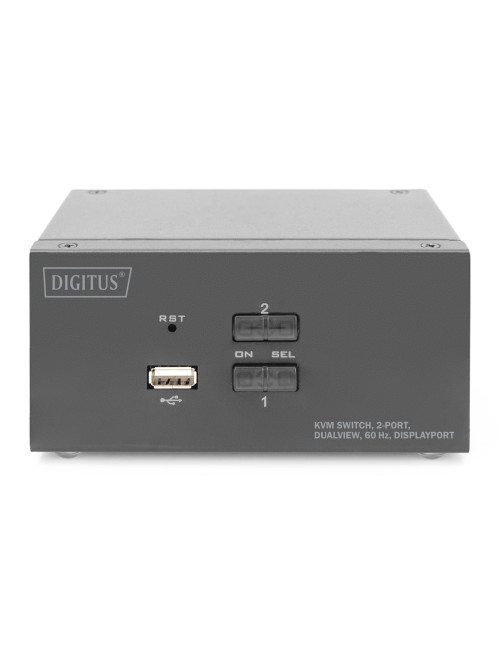 Digitus KVM Switch, 2-Port, Dual Display, 4K, DisplayPort | DS-12862