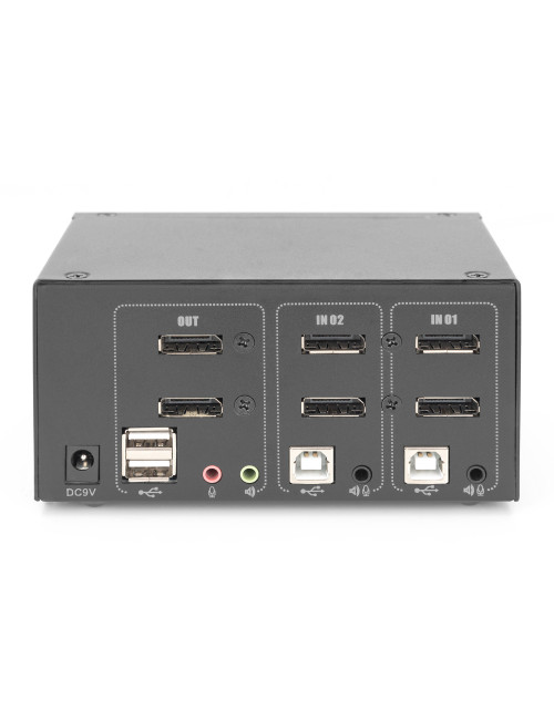 Digitus KVM Switch, 2-Port, Dual Display, 4K, DisplayPort | DS-12862