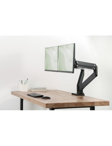 Digitus Desk Mount | DA-90427 | Adjustable Height, Rotate, Tilt, Swivel | 15-35 " | Maximum weight (capacity) 2x15 kg | Black