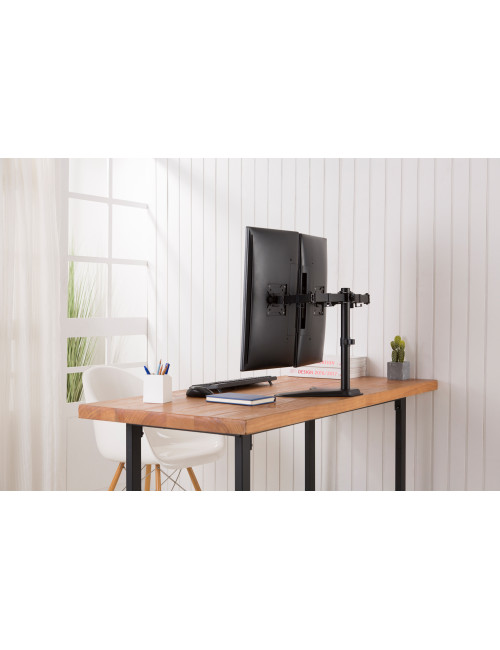 Digitus Desk Mount | DA-90401 | Adjustable Height, Rotate, Swivel | 15-32 " | Maximum weight (capacity) 2x8 kg | Black