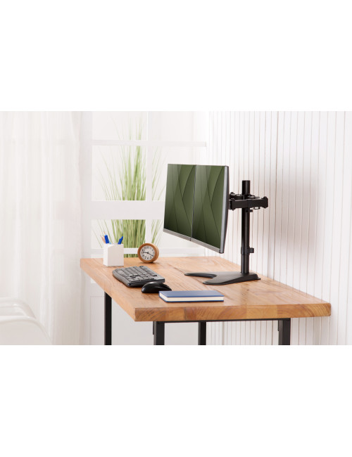 Digitus Desk Mount | DA-90401 | Adjustable Height, Rotate, Swivel | 15-32 " | Maximum weight (capacity) 2x8 kg | Black
