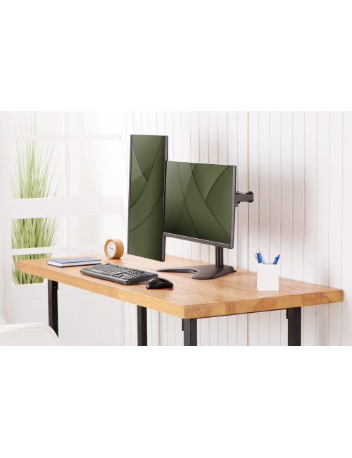 Digitus Desk Mount | DA-90401 | Adjustable Height, Rotate, Swivel | 15-32 " | Maximum weight (capacity) 2x8 kg | Black