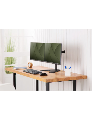 Digitus Desk Mount | DA-90401 | Adjustable Height, Rotate, Swivel | 15-32 " | Maximum weight (capacity) 2x8 kg | Black