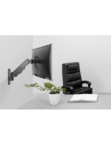 Digitus Wall mount | DA-90396 | Adjustable Height, Rotate, Tilt | 17-32 " | Maximum weight (capacity) 8 kg | Black