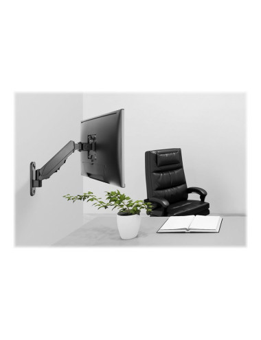 Digitus Wall mount | DA-90396 | Adjustable Height, Rotate, Tilt | 17-32 " | Maximum weight (capacity) 8 kg | Black