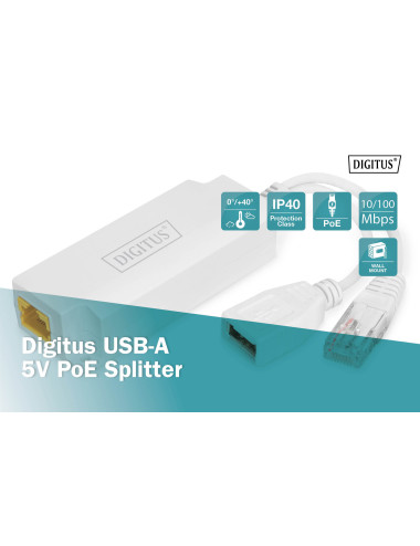 Digitus | USB-A 5V PoE Splitter | DN-95208