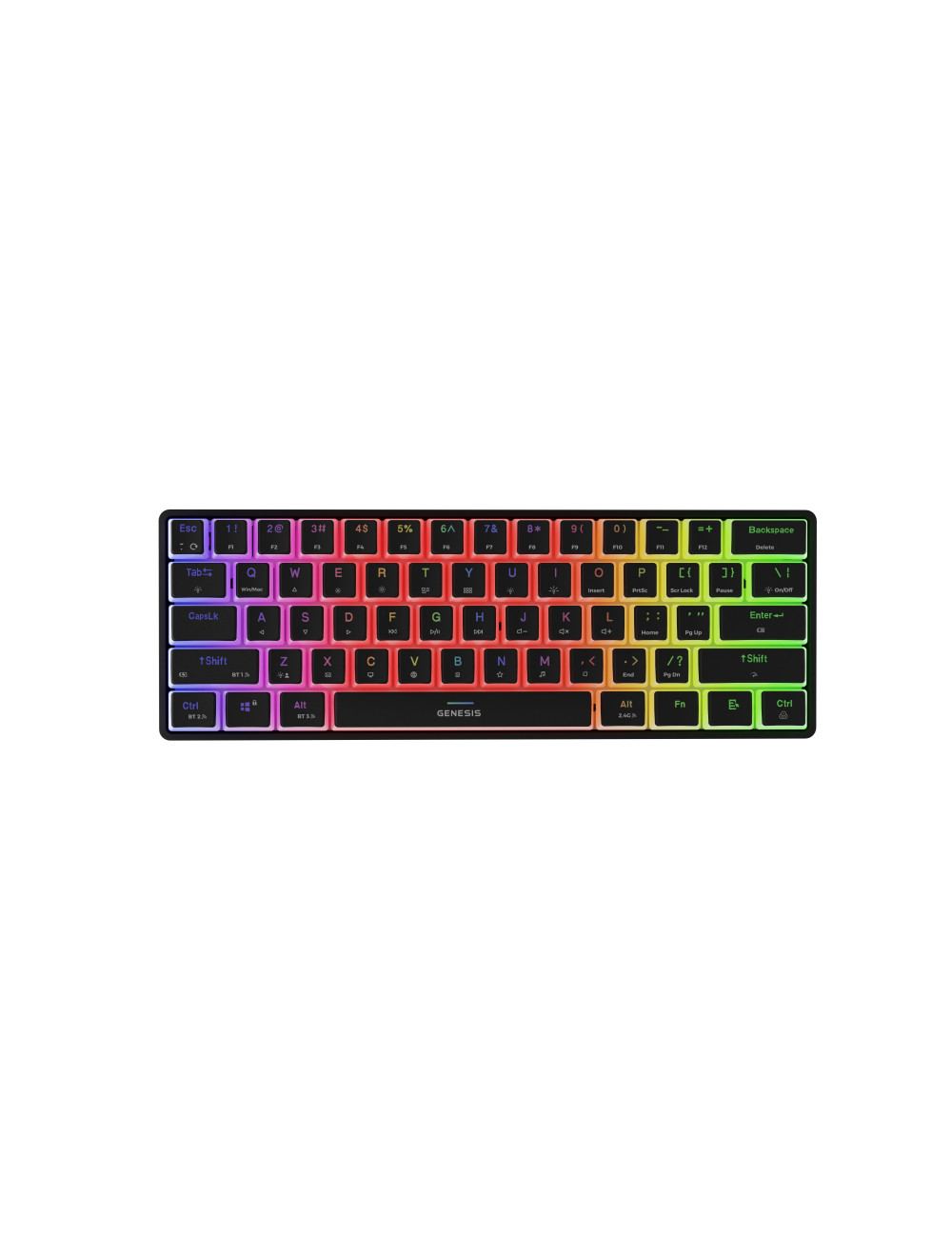Genesis | THOR 660 G2 | Gaming keyboard | Wireless/Wired | US | Black | 2.4 GHz, Bluetooth, USB | Tactile