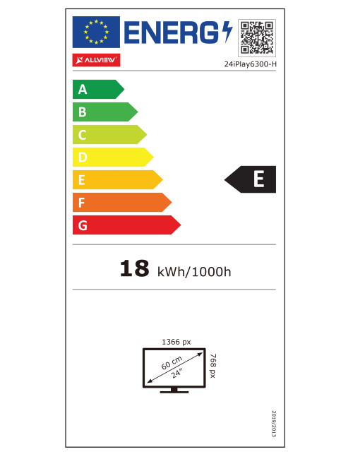 Allview HD Ready Smart LED TV | 24iPlay6300-H | 23.6 | Smart TV | VIDAA OS | HD