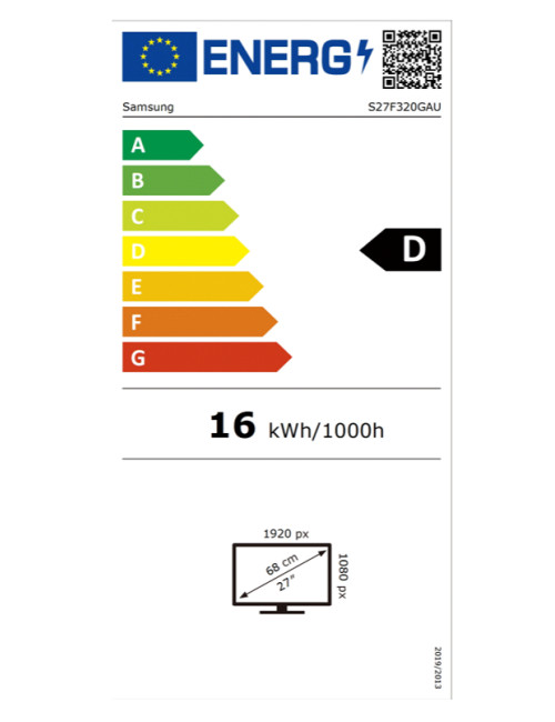 Samsung LS27F320GAUXEN | 27 " | IPS | FHD | 16:9 | 120 Hz | 5 ms | 1920 x 1080 pixels | 250 cd/m | HDMI ports quantity 2 | Black