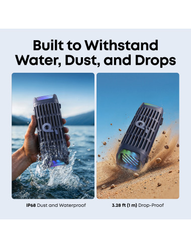 Anker Soundcore Speaker | Boom 3i | 50 W | Waterproof | Bluetooth | Blue | Portable | Wireless connection