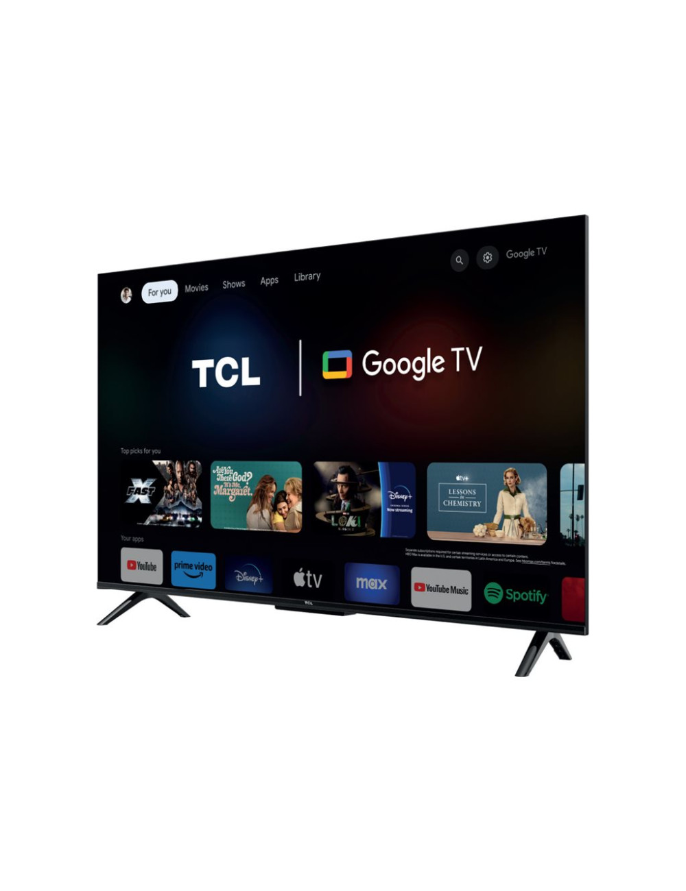 TCL 4K QLED TV | 55T69C | 55 | Smart TV | Google TV | UHD | Black