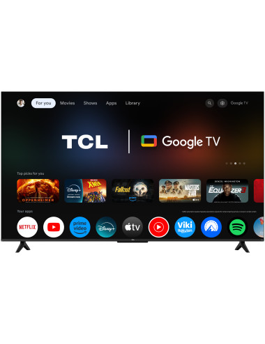 TCL 4K QLED TV | 55T69C | 55 | Smart TV | Google TV | UHD | Black