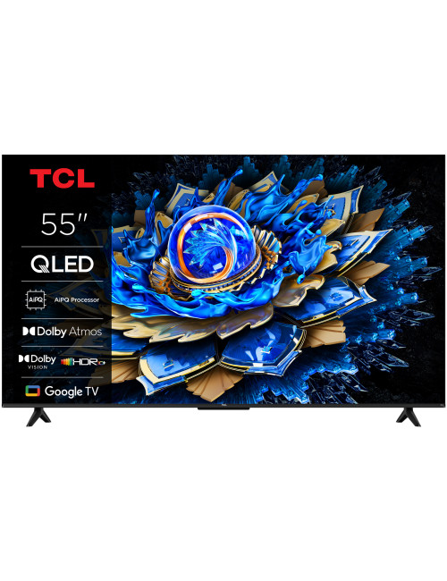 TCL 4K QLED TV | 55T69C | 55 | Smart TV | Google TV | UHD | Black
