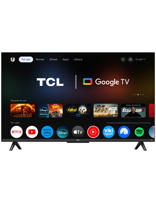 TCL 4K QLED TV | 43T69C | 43 | Smart TV | Google TV | UHD | Black