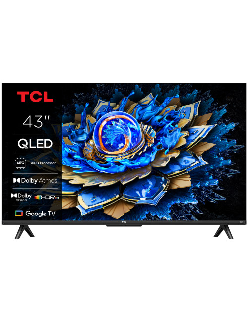 TCL 4K QLED TV | 43T69C | 43 | Smart TV | Google TV | UHD | Black