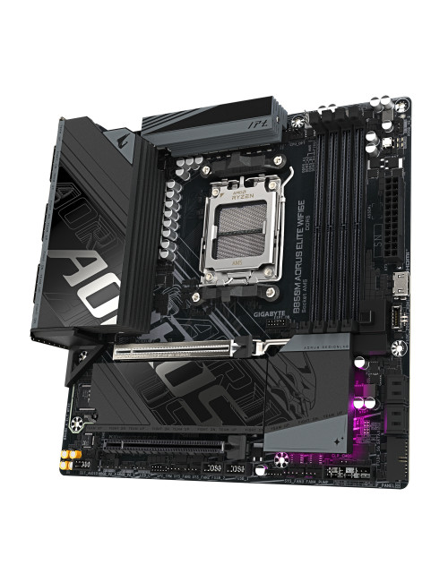 Gigabyte B850M A ELT WF6E | Processor family AMD | Processor socket AM5 | DDR5 | Supported hard disk drive interfaces SATA, M.2 