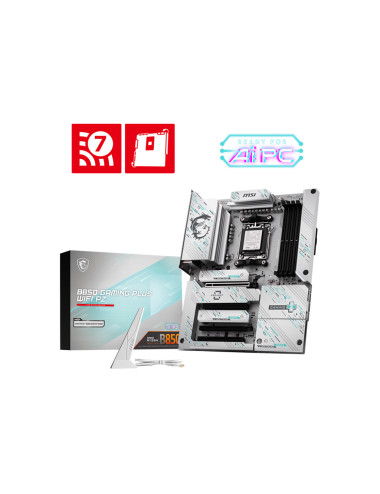 MSI B850 GAMING PLUS WIFI PZ | Processor family AMD B850 | Processor socket AM5 | DDR5 | Supported hard disk drive interfaces SA