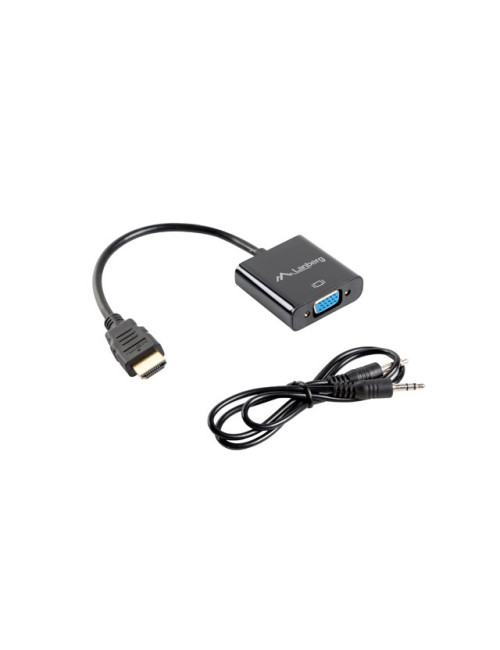 Lanberg HDMI, Mini Jack 3.5 mm, VGA Adapter | AD-0017-BK | 20 m