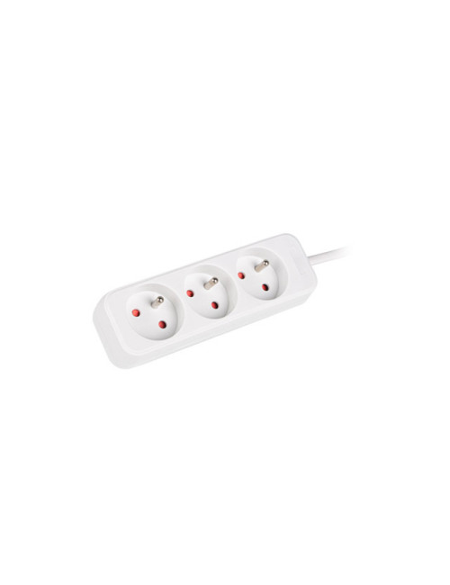 Lanberg Cable Power Strip, 3X French Outlets Quality-Grade Copper, 1.5 m | PS0-03E-0150-W
