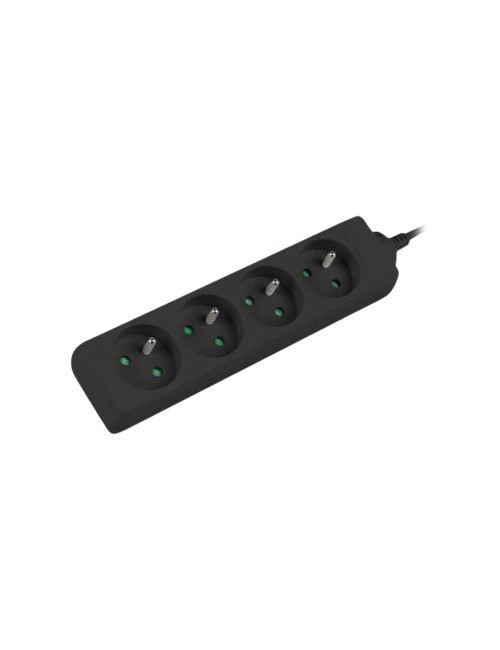 Lanberg Cable Power Strip, 4X French Outlets Quality-Grade Copper, 1.5 m | PS0-04E-0150-BK