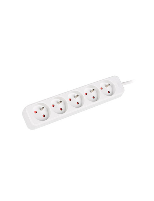 Lanberg Cable Power Strip, 5X French Outlets Quality-Grade Copper, 1.5 m | PS0-05E-0150-W