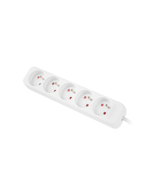 Lanberg Cable Power Strip, 5X French Outlets Quality-Grade Copper, 1.5 m | PS0-05E-0150-W