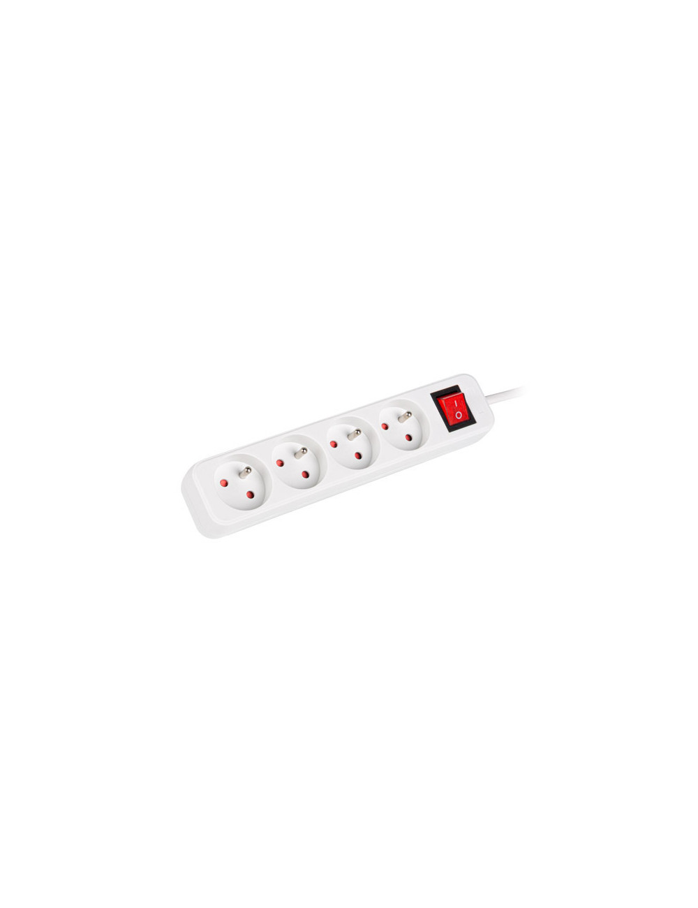Lanberg Cable Power Strip, 4X French Outlets with Switch, Quality-Grade Copper, 1.5 m | PS1-04E-0150-W
