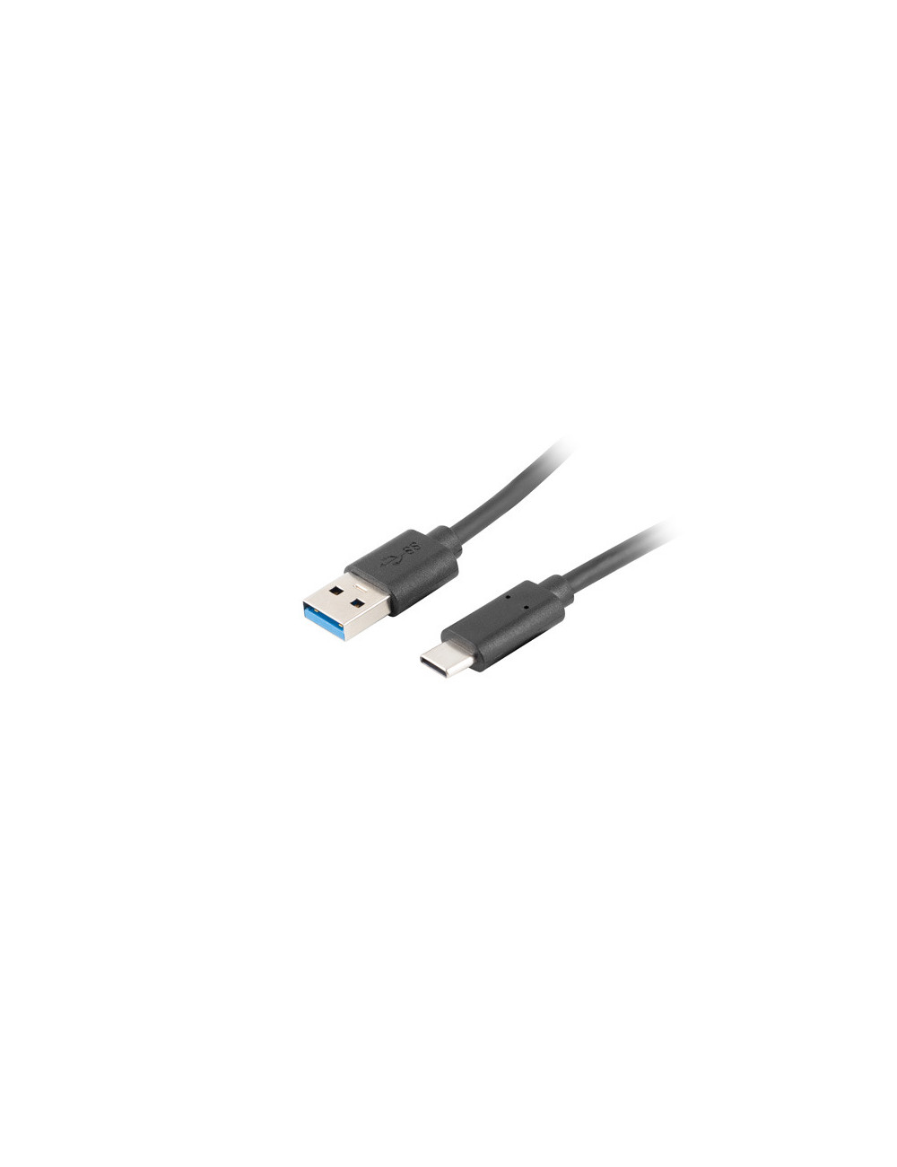 Lanberg USB Type-C to USB Type-A 3.1 Cable, 1.8 m | CA-USBO-31CU-0018-BK | USB Type-C to USB Type-A