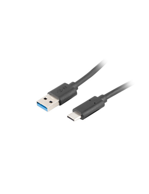 Lanberg USB Type-C to USB Type-A 3.1 Cable, 1.8 m | CA-USBO-31CU-0018-BK | USB Type-C to USB Type-A