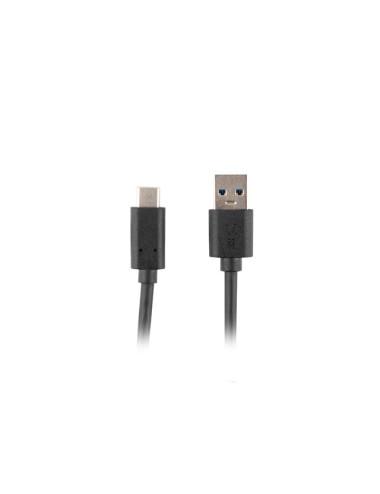 Lanberg USB Type-C to USB Type-A 3.1 Cable, 1.8 m | CA-USBO-31CU-0018-BK | USB Type-C to USB Type-A