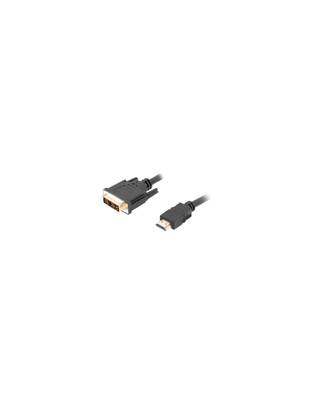 Lanberg HDMI to DVI-D Cable, Single Link with Gold-Plated Connectors | CA-HDDV-10CC-0018-BK | HDMI to DVI-D | 1.8 m