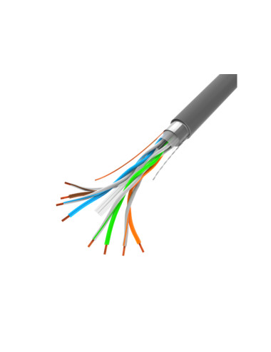 Lanberg LAN Cable Cat.6 FTP, Solid CU Grey CPR + Fluke Passed | LCF6-11CU-0305-S | 305 m