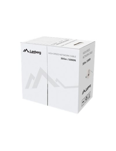 Lanberg LAN Cable Cat.6 UTP, Solid CU Fluke Passed | LCU6-12CU-0305-S | 305 m