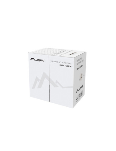 Lanberg LAN Cable Cat.6 UTP, Solid CU Fluke Passed | LCU6-12CU-0305-S | 305 m