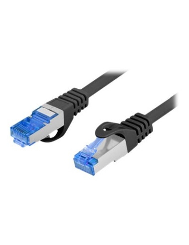 Lanberg Patchcord Cat.6A S/FTP LSZH CCA Black Fluke Passed | PCF6A-10CC-0050-BK | 0.5 m