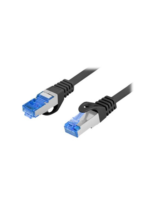 Lanberg Patchcord Cat.6A S/FTP LSZH CCA Black Fluke Passed | PCF6A-10CC-0050-BK | 0.5 m