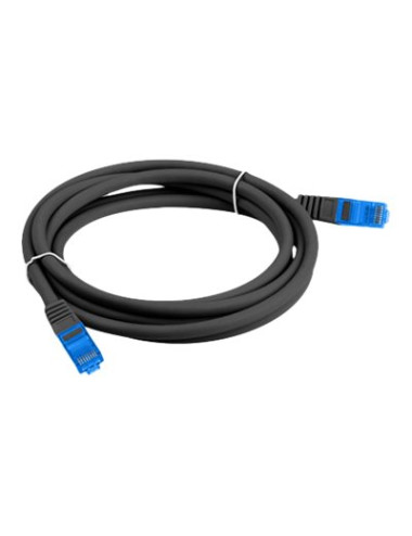 Lanberg Patchcord Cat.6A S/FTP LSZH CCA Black Fluke Passed | PCF6A-10CC-0050-BK | 0.5 m
